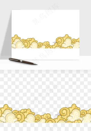 国潮祥云海浪云层云彩png免抠