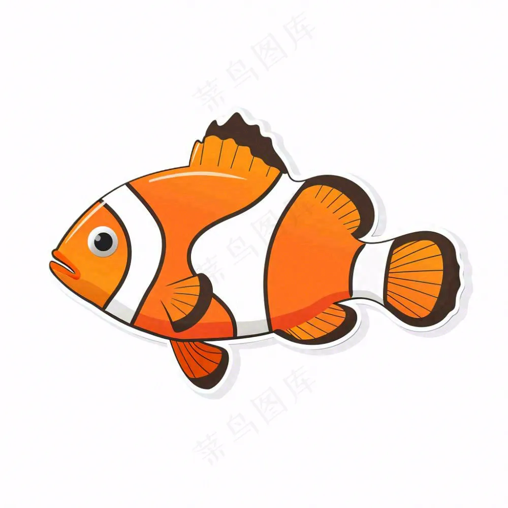 海洋鱼类海鲜卡通插画免抠