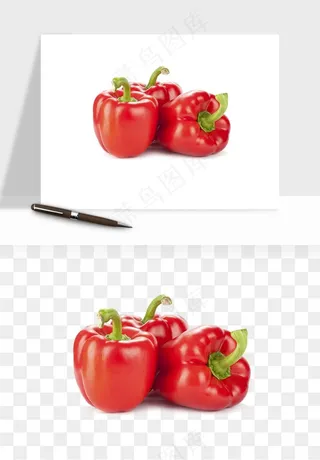 青圆椒蔬菜png免抠