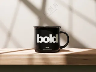 红色搪瓷杯子文创vi陶瓷杯马克杯样机1