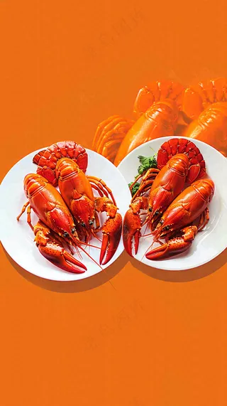 中餐美食小龙虾背景