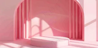 美妆护肤3d展台清新背景