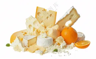 各种奶酪食物摄影图免抠