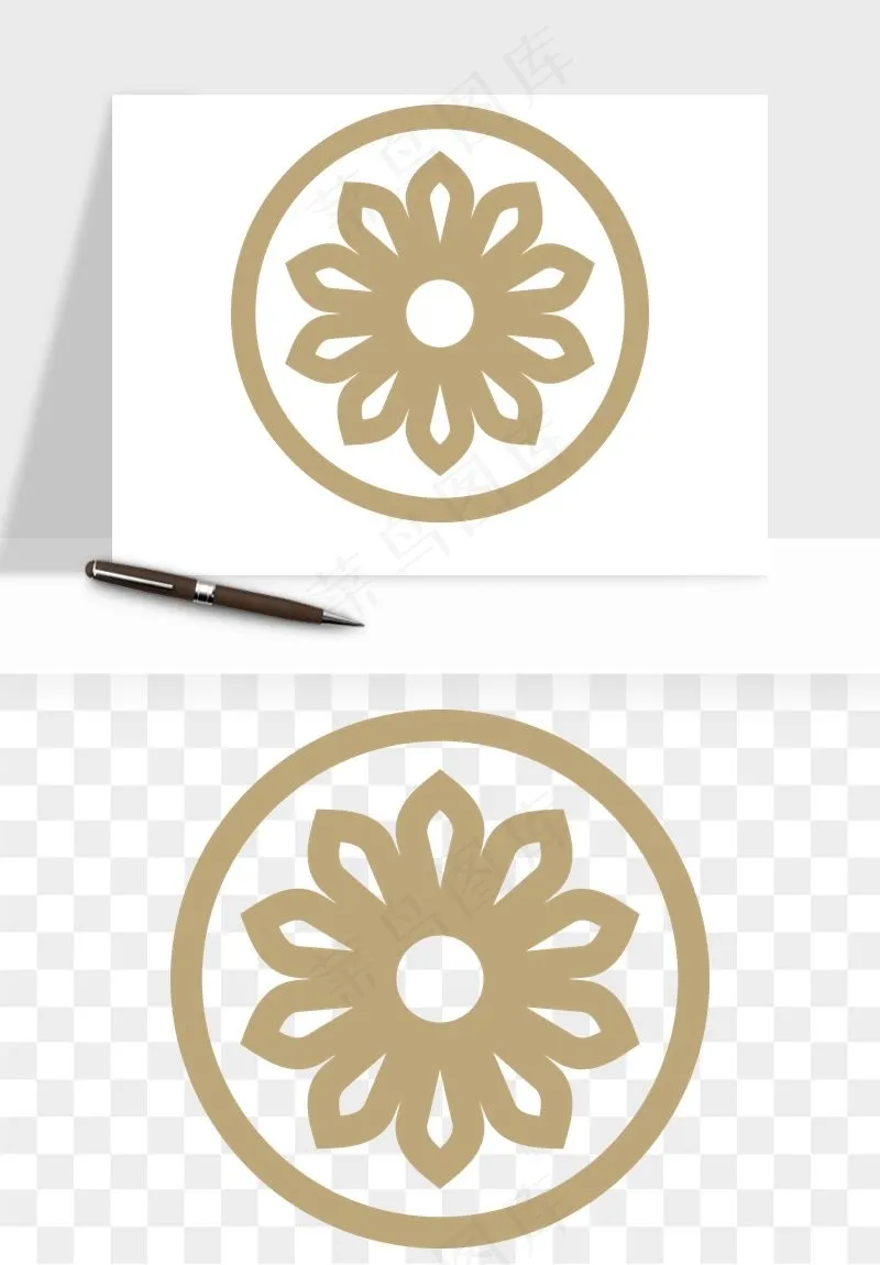 中式镂空古典图案png免抠