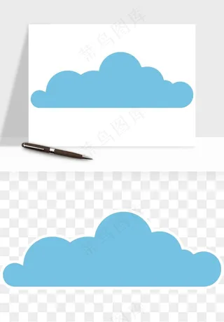 卡通云朵多云天气png免抠