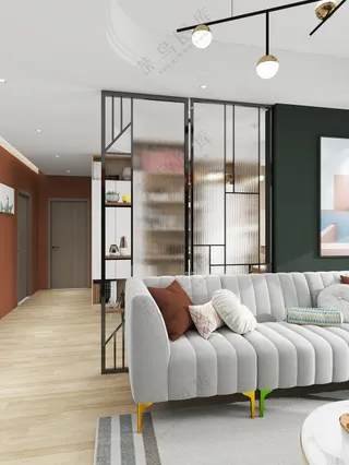 建材-效果图-屏风隔断-高清无水印