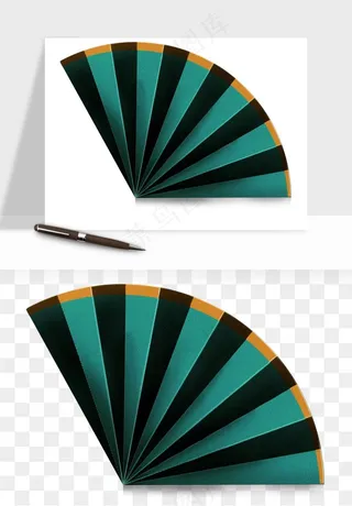 古风扇子元素png免抠