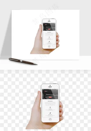 手拿手机素材png免抠