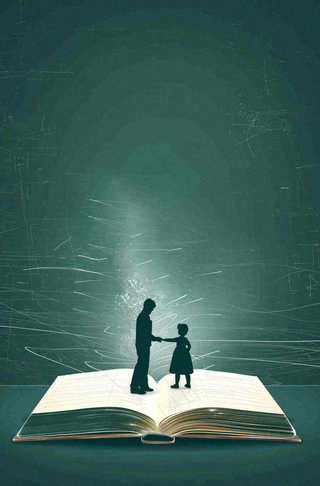 灯光黑板书本知识阅读教师节背景