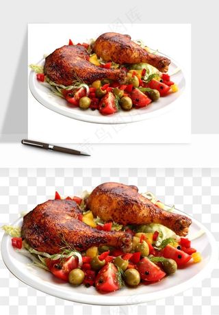 实物烧烤烤肉美食png免抠