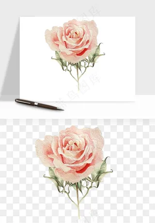水彩复古花卉png免抠
