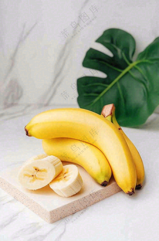 黄香蕉水果成熟摄影图