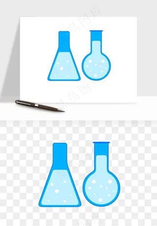 卡通化学实验设备器材png免抠图