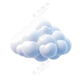 白云漂浮在天空中