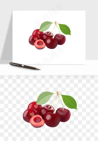 樱桃车厘子水果png免抠