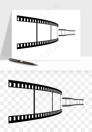 电影黑胶胶片元素png免抠