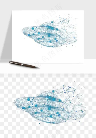 立体飞碟UFO外星人飞船png免抠