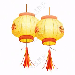 节日灯笼照明插画免抠