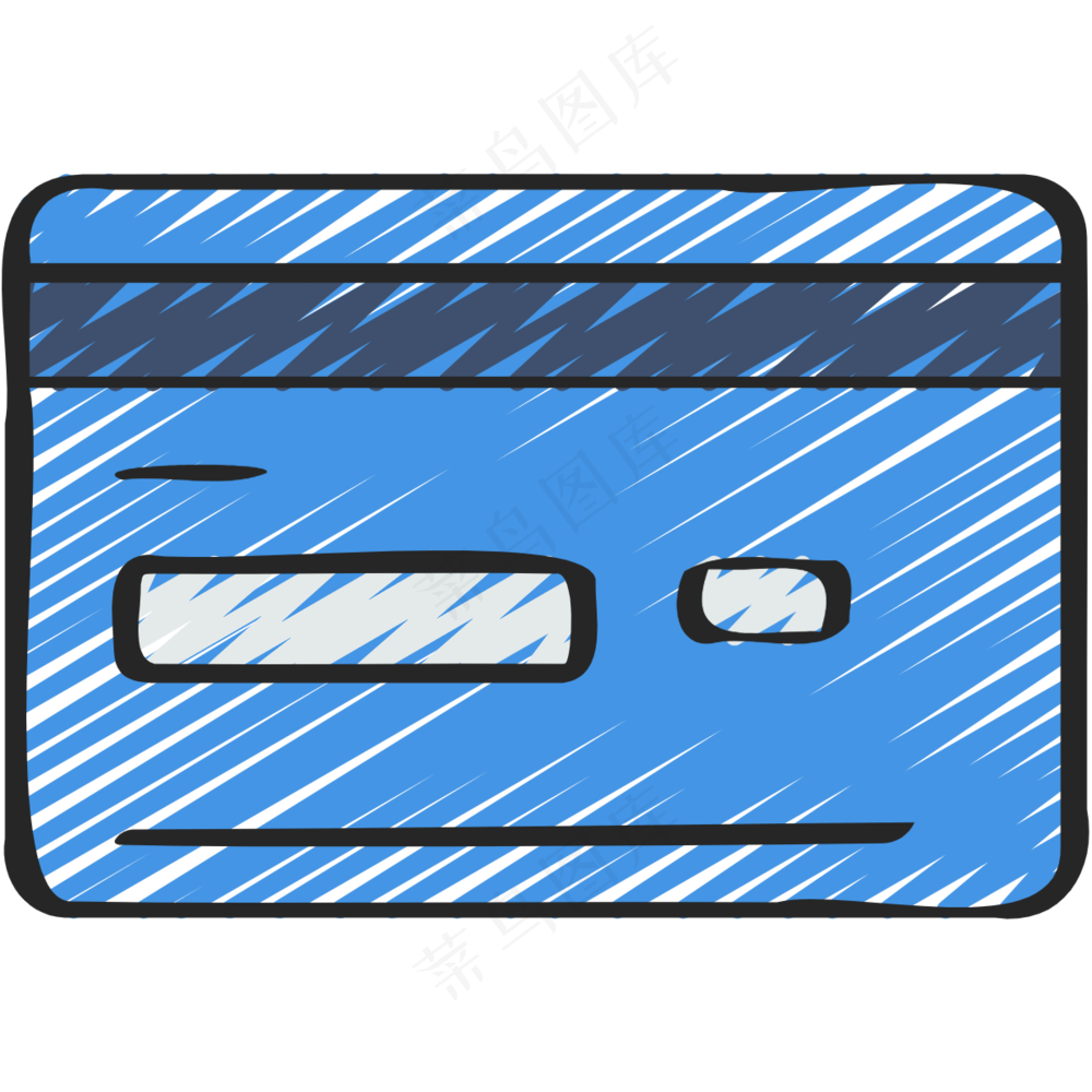 信用卡 银行卡 铅笔手绘图标icon