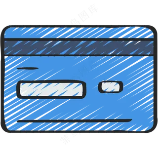 信用卡 银行卡 铅笔手绘图标icon