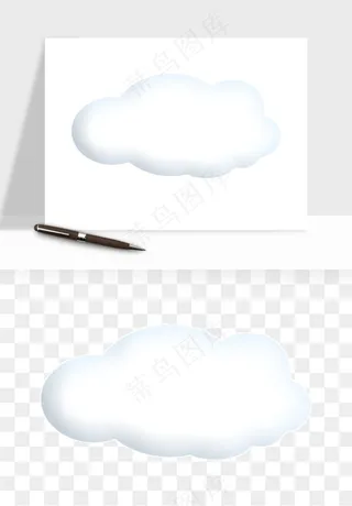 卡通云朵多云天气png免抠