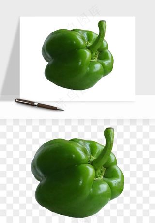 青圆椒蔬菜png免抠