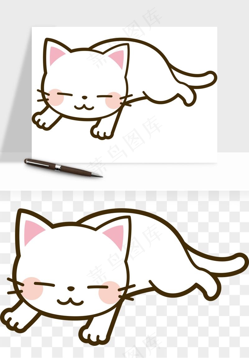 卡通狗狗猫咪png免抠