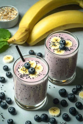 水果酸奶下午茶饮品摄影图