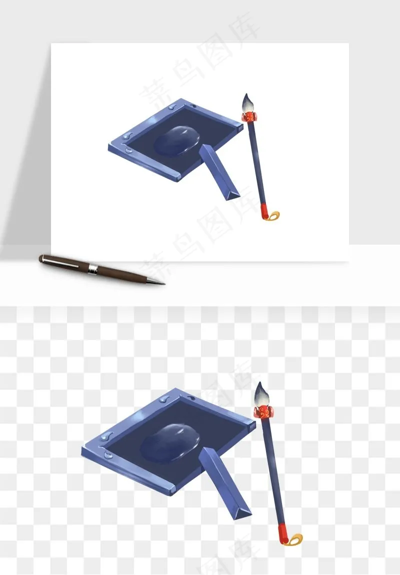 笔墨纸砚文房四宝png免抠