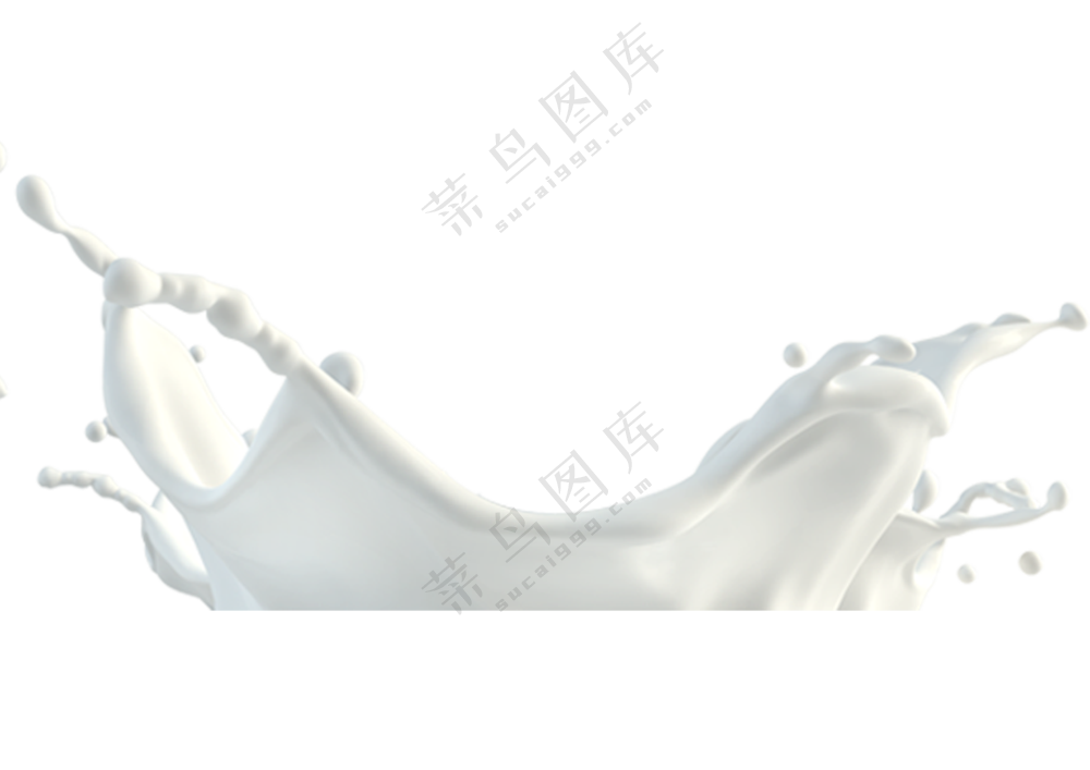 飞溅效果的液态乳制品免抠图片素材