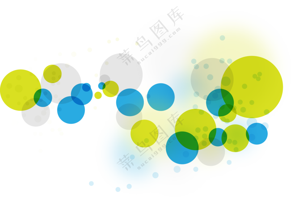 蓝绿色彩光斑元素装饰免抠图片素材