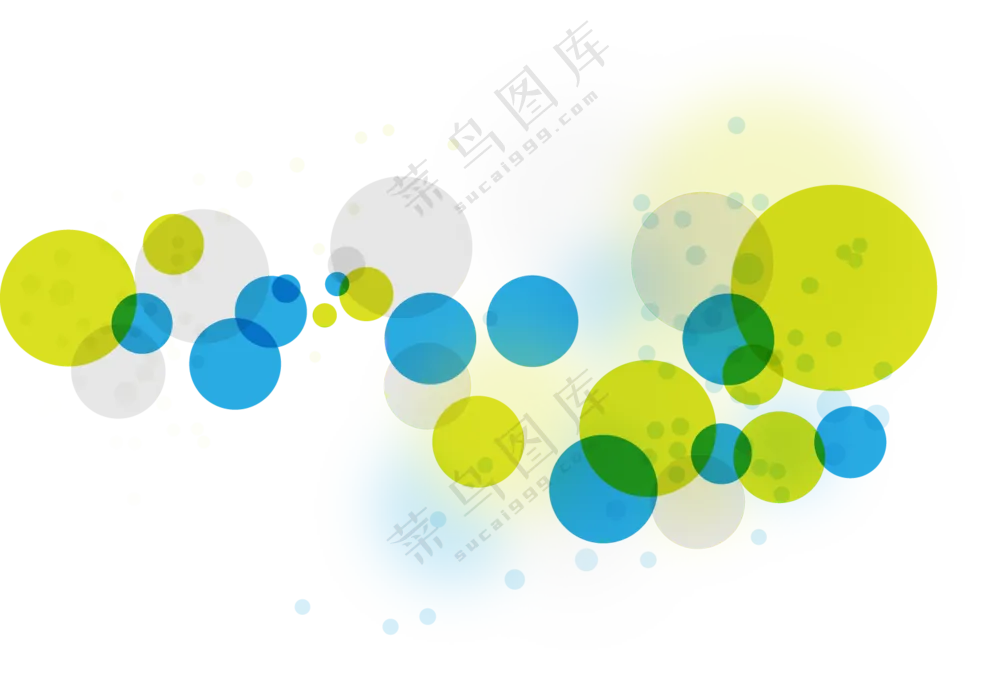 蓝绿色彩光斑元素装饰免抠图片素材