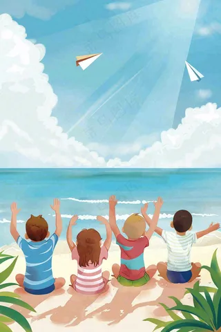 学生毕业季考试青春插画背景