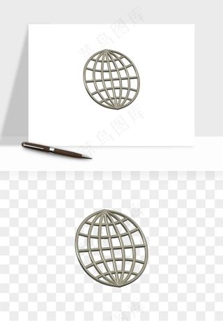 立体潮流金属质感小装饰png免抠