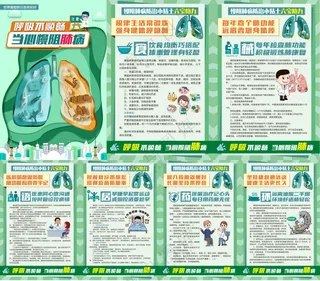 呼吸不顺畅当心慢阻肺病海报