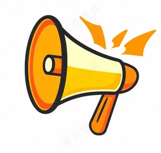 卡通小喇叭插画免抠