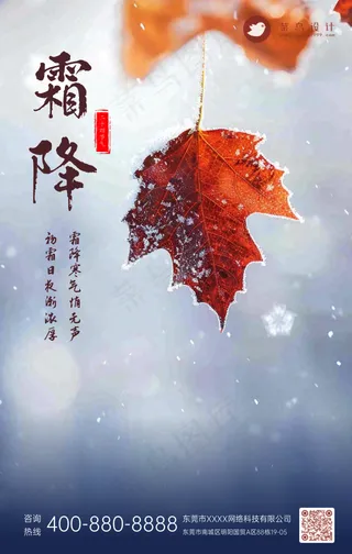 霜降手机海报