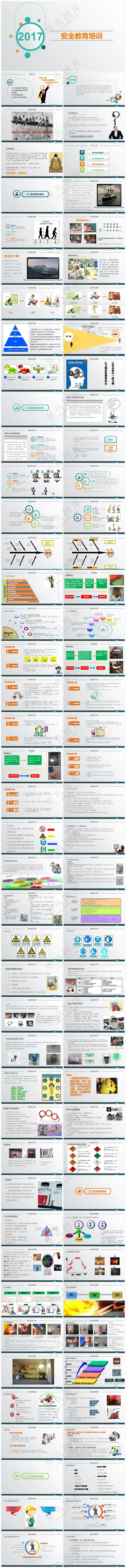 浅蓝色职场风新员工安全教育培训