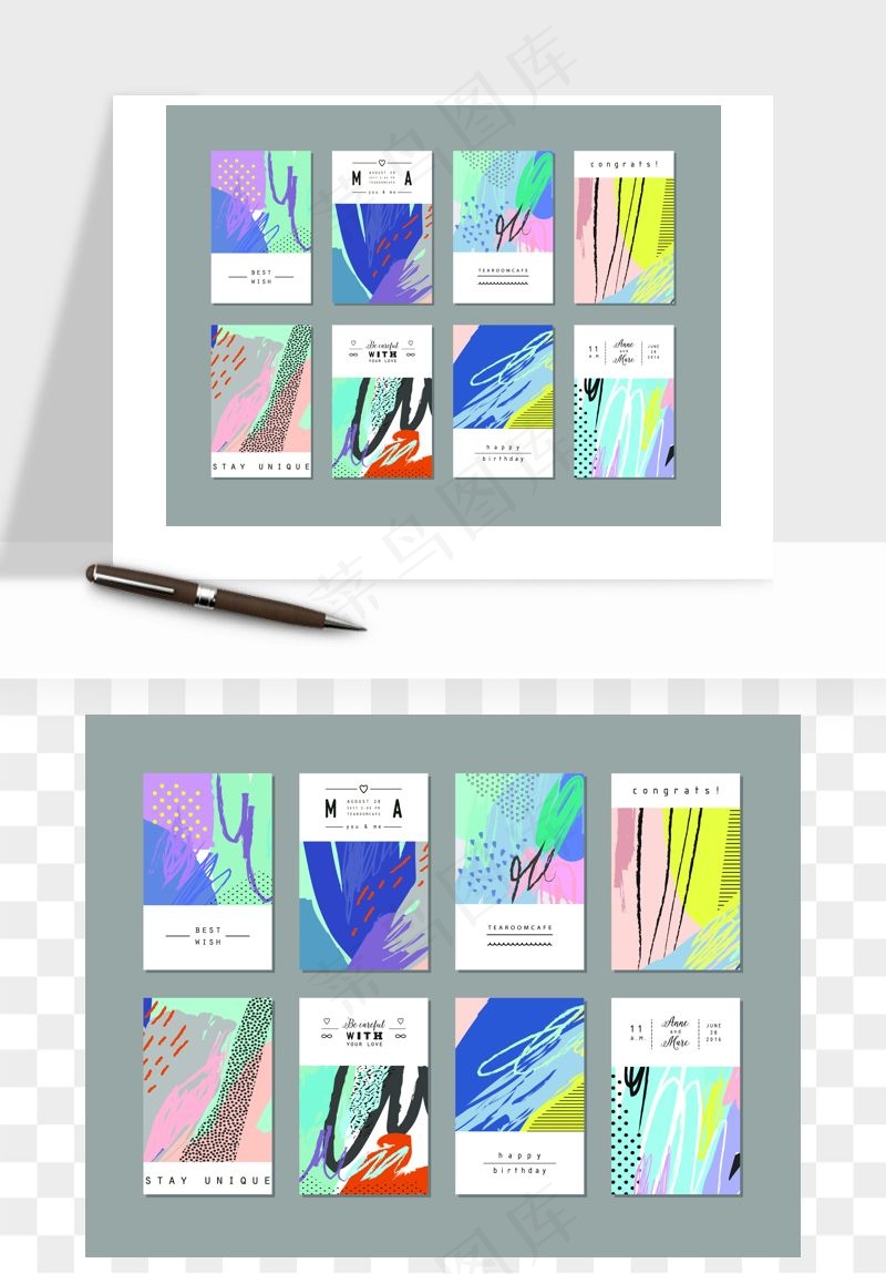 森系小清新花卉背景矢量png免抠