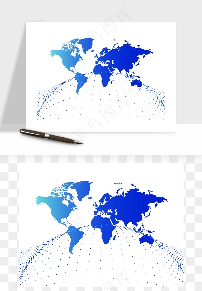 科技地球点线矢量png免抠