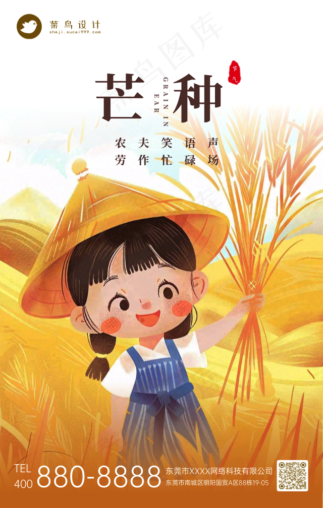 芒种手机海报