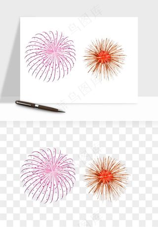 卡通烟花烟火礼花png免抠