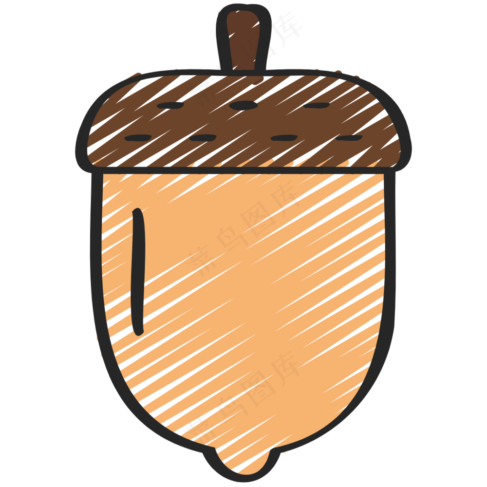 橡子 铅笔手绘图标icon