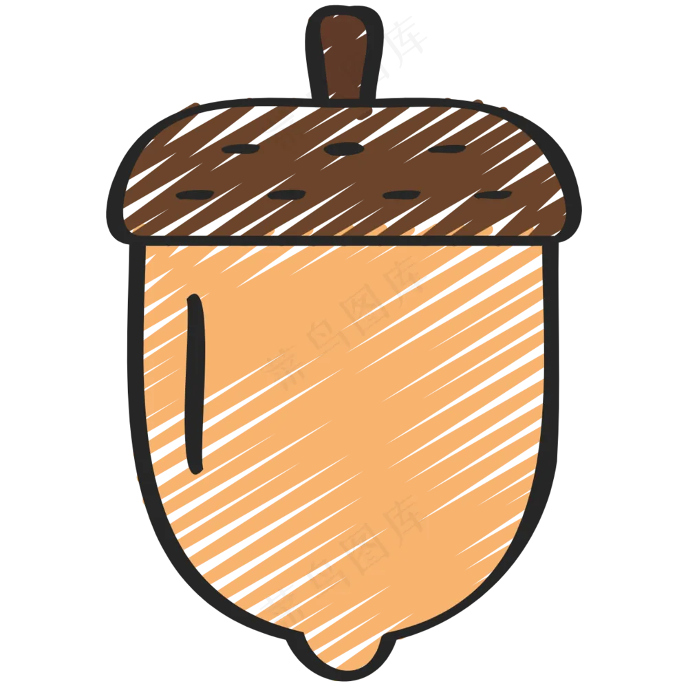 橡子 铅笔手绘图标icon