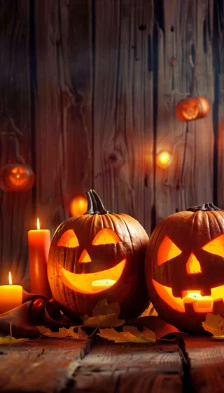 万圣节南瓜灯捣蛋恐怖背景