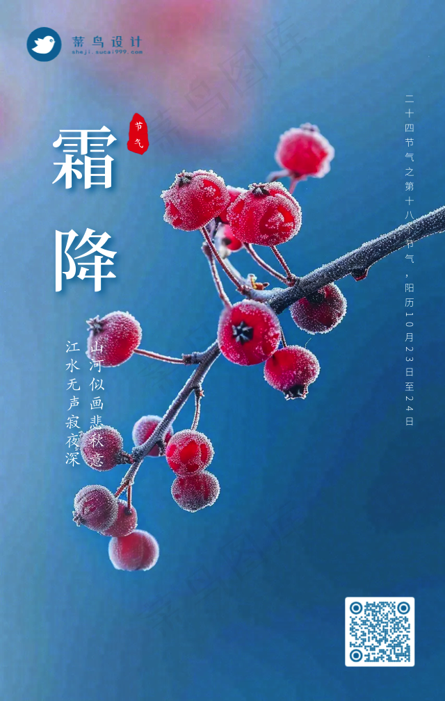 霜降手机海报
