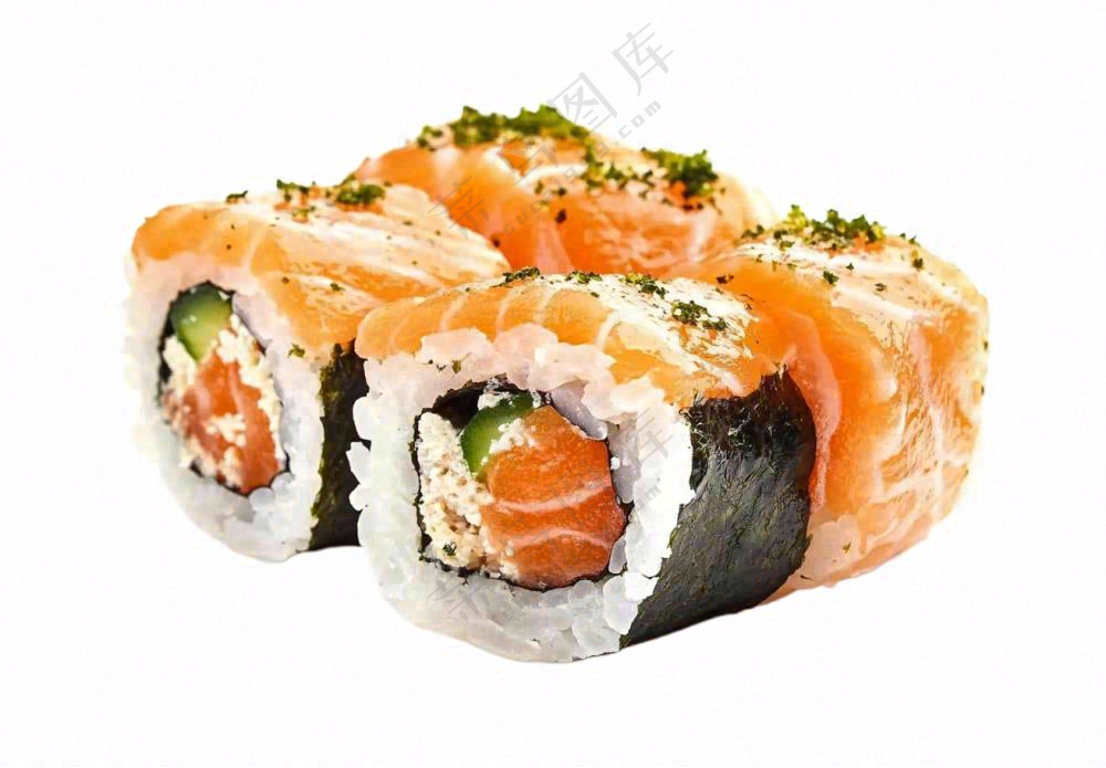 寿司三文鱼食物摄影图免抠