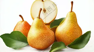 新鲜水果梨子摄影图