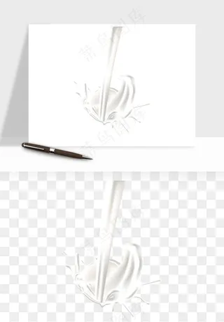 飞溅的牛奶牛奶杯元素png免抠