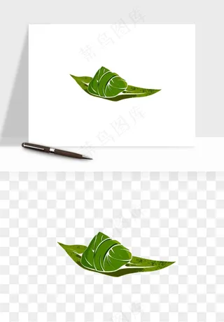 国潮粽子手绘肉粽png免抠